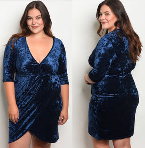 Blue Crush Velvet Velour Plus Size Dress FASHION CHIC BOUTIQUES Blue Crush Velvet Velour Plus Size Dress FASHION CHIC BOUTIQUES